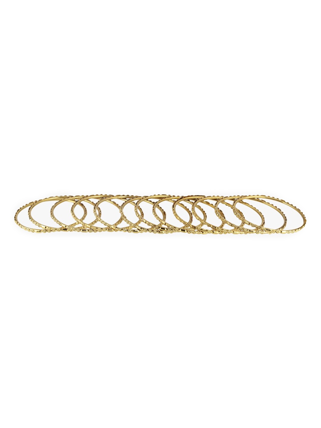 Adwitiya Set Of 12 24CT Gold-Plated Handcrafted Bangles