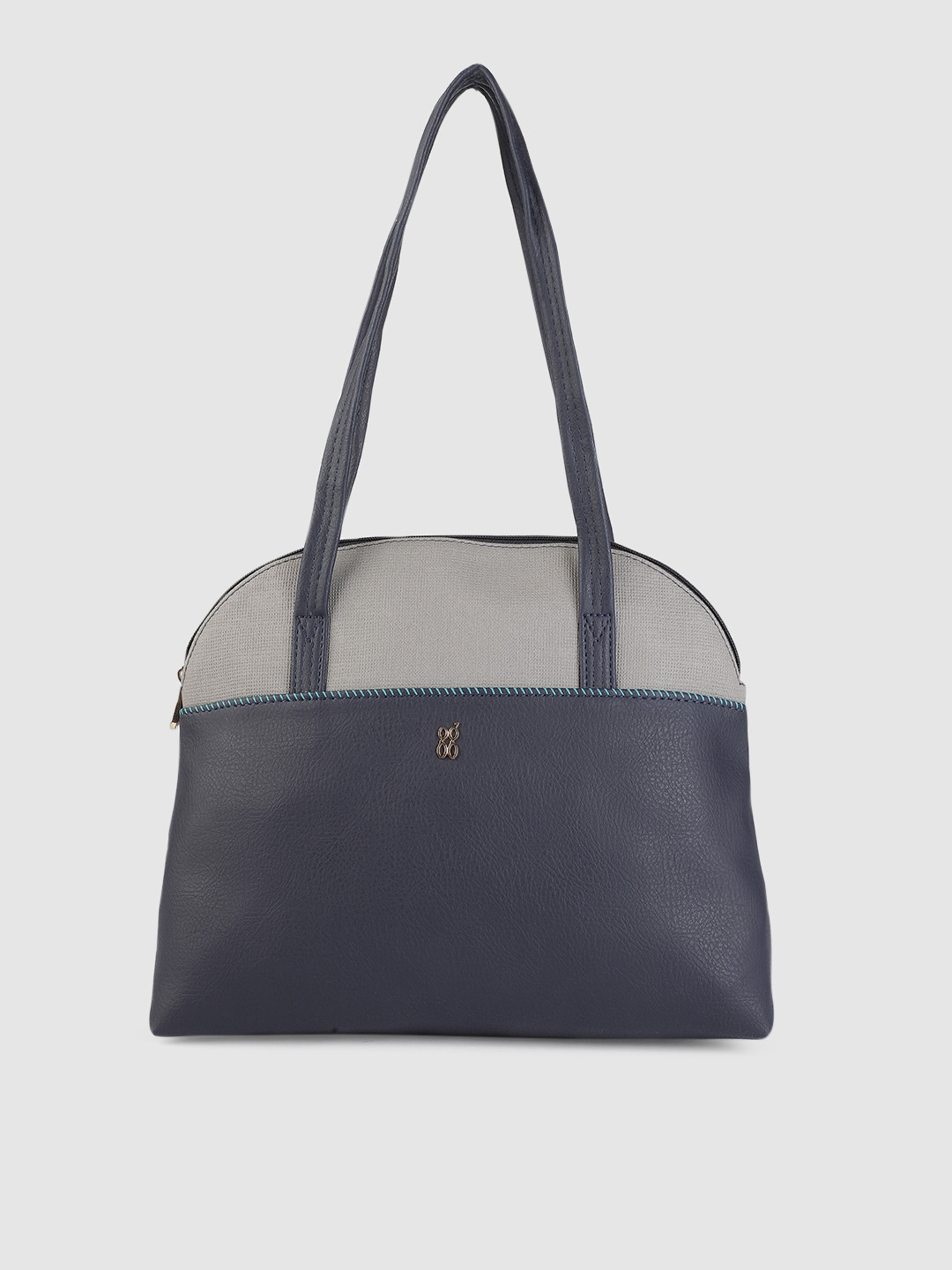 Baggit Navy Blue & Grey Colourblocked Structured Shoulder Bag
Baggit Navy Blue & Grey Colourblocked Structured Shoulder Bag