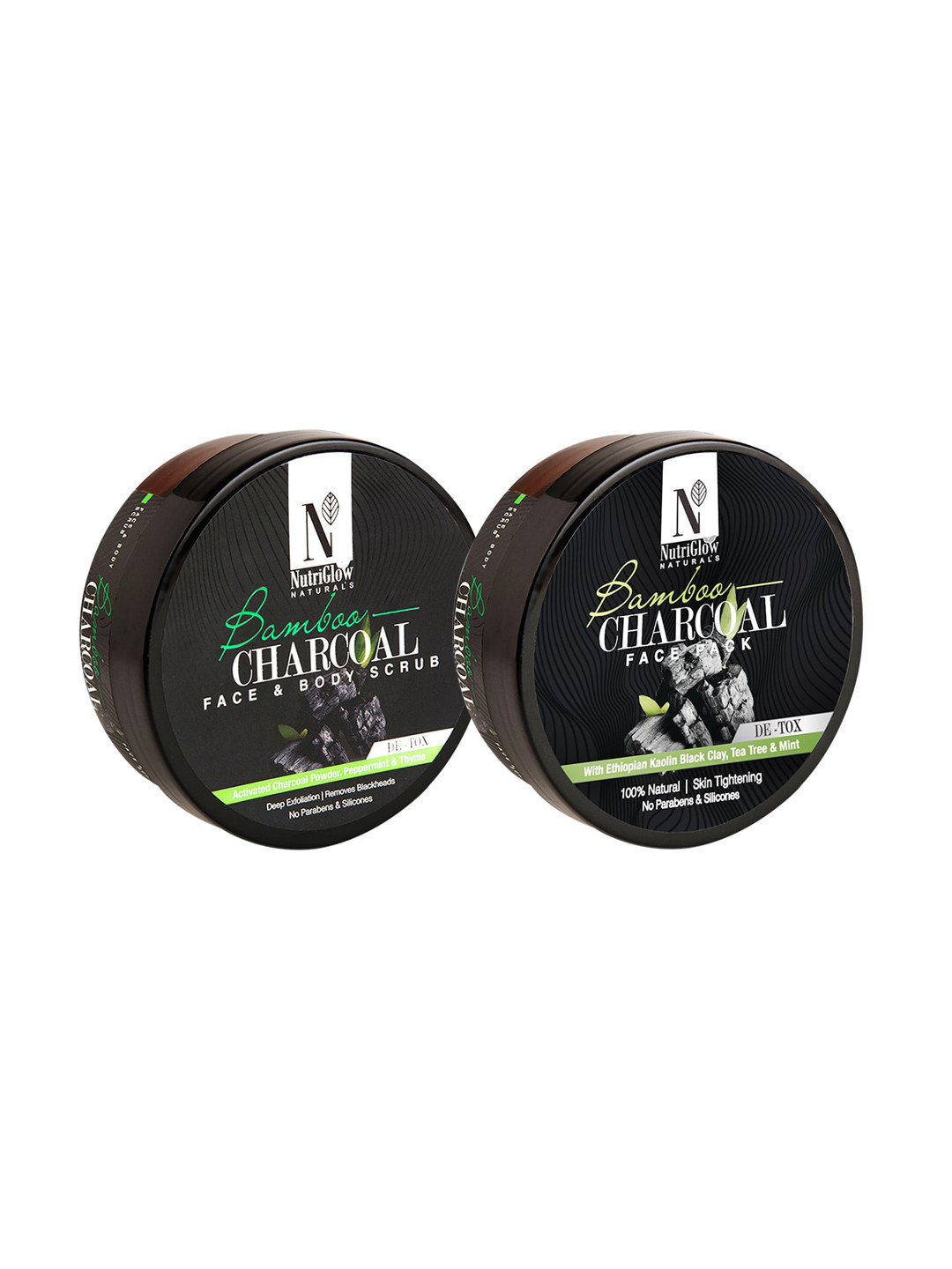 NutriGlow Set of Natural's Bamboo Charcoal Face-Body Scrub & Face Pack 200 g Each
NutriGlow Set of Natural's Bamboo Charcoal Face-Body Scrub & Face Pack 200 g Each