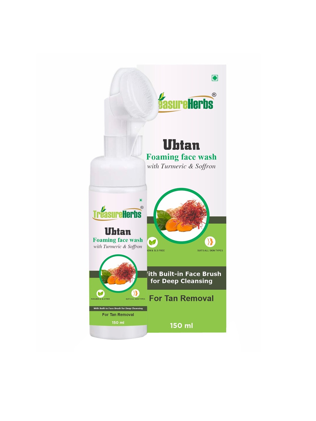 TreasureHerbs Ubtan Foaming Face Wash with Built-In Face Brush for Deep Cleansing 150 ml, White
TreasureHerbs Ubtan Foaming Face Wash with Built-In Face Brush for Deep Cleansing 150 ml, White