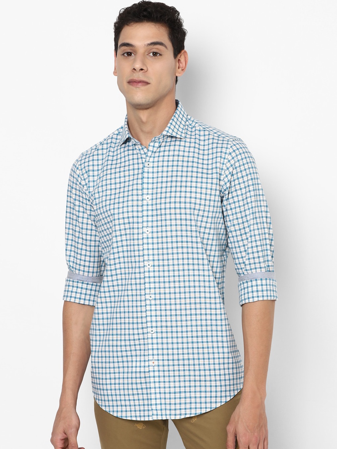 SIMON CARTER LONDON Men Blue Slim Fit Gingham Checked Opaque Pure Cotton Casual Shirt
SIMON CARTER LONDON Men Blue Slim Fit Gingham Checked Opaque Pure Cotton Casual Shirt