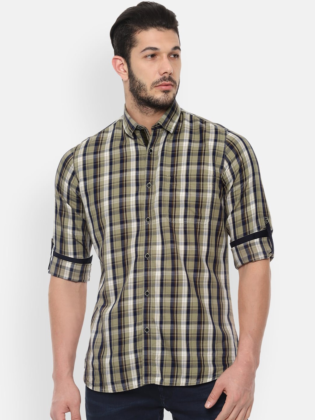 Van Heusen Sport Men Multicoloured Slim Fit Tartan Checked Opaque Casual Shirt, Multi
Van Heusen Sport Men Multicoloured Slim Fit Tartan Checked Opaque Casual Shirt, Multi