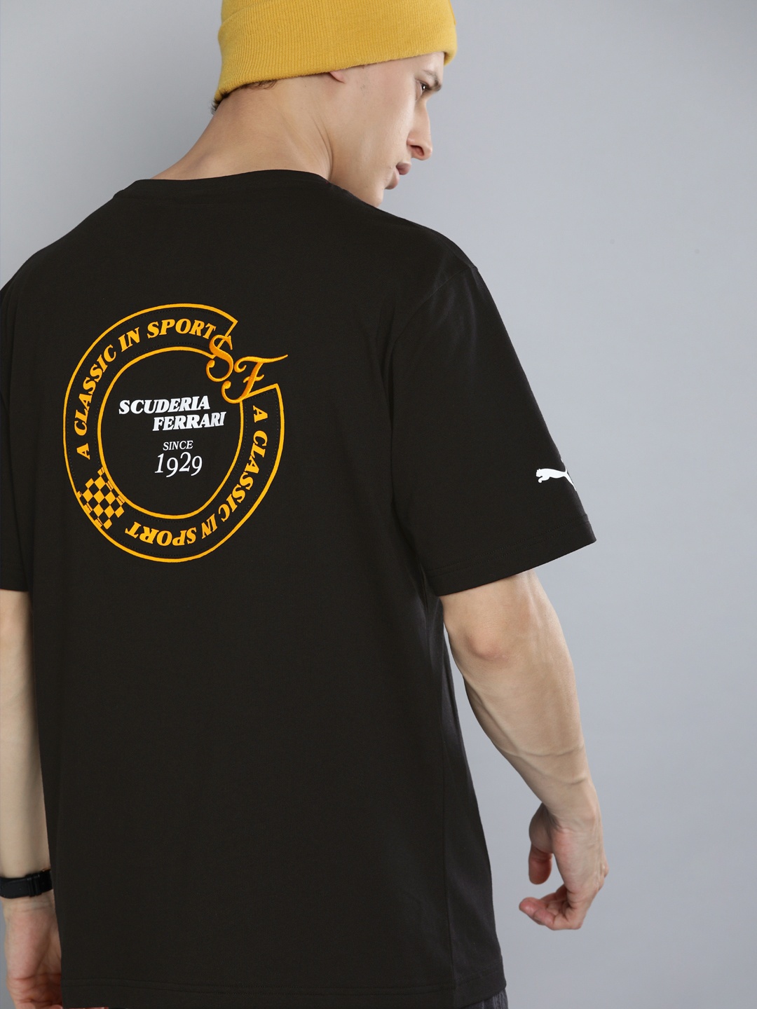 PUMA Motorsport Men Black Yellow Ferrari Race Statement Printed Loose Pure Cotton Motorsport T-shirt
PUMA Motorsport Men Black Yellow Ferrari Race Statement Printed Loose Pure Cotton Motorsport T-shirt