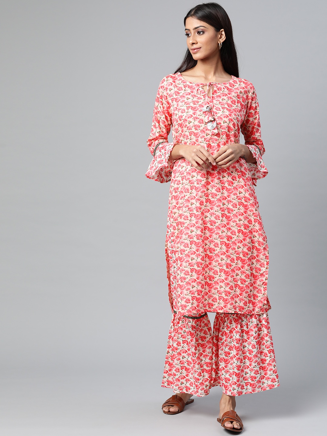 Laado - Pamper Yourself Women Pink & Off-White Floral Printed Pure Cotton Kurta & Palazzos
Laado - Pamper Yourself Women Pink & Off-White Floral Printed Pure Cotton Kurta & Palazzos