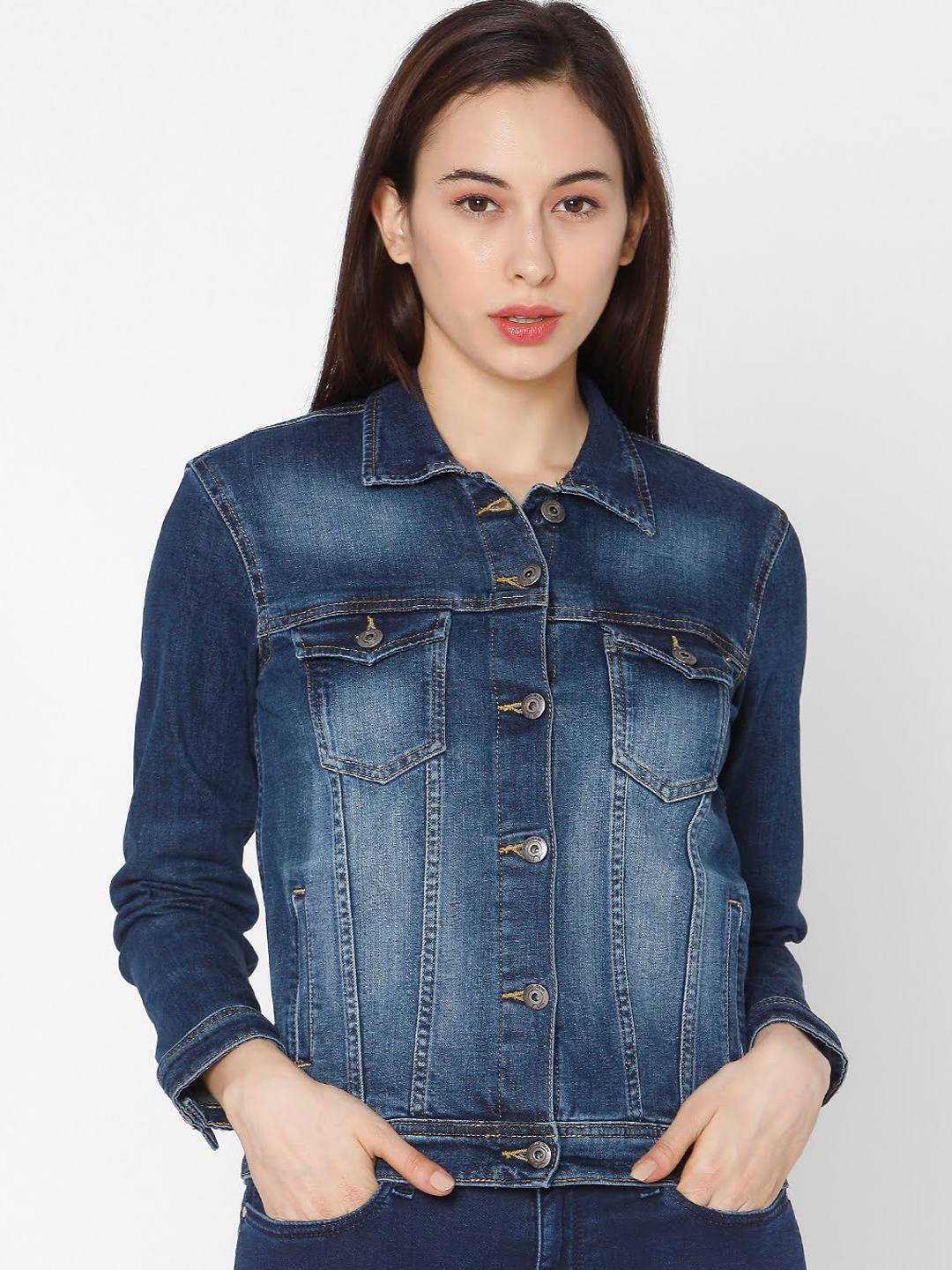 SPYKAR Women Blue Denim Jacket