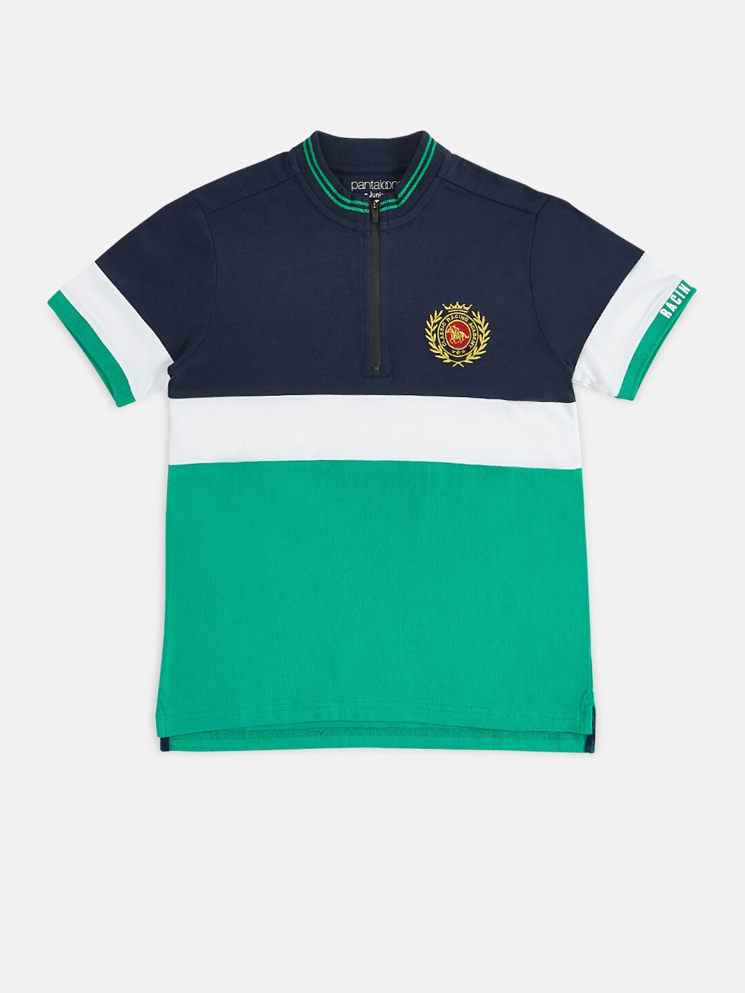 Pantaloons Junior Boys Green Navy Blue Colourblocked Henley Neck Cotton Pure Cotton T-shirt
Pantaloons Junior Boys Green Navy Blue Colourblocked Henley Neck Cotton Pure Cotton T-shirt