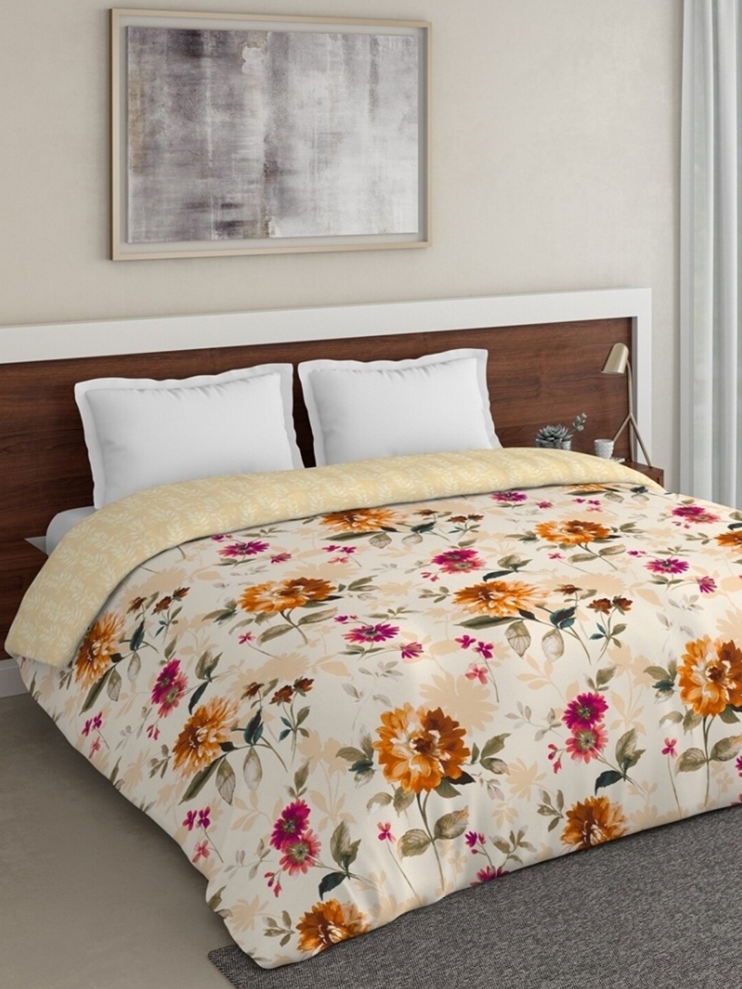 DDecor Cream-Coloured & Orange Floral Printed Mild Winter 210 GSM Double Bed Comforter
DDecor Cream-Coloured & Orange Floral Printed Mild Winter 210 GSM Double Bed Comforter