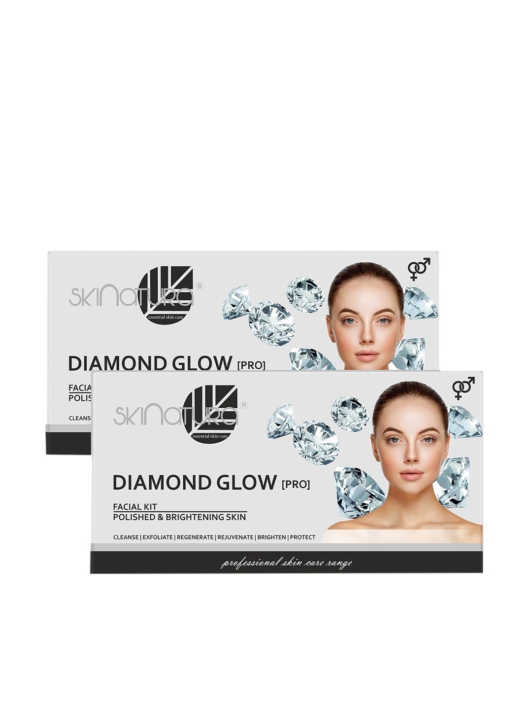 Skinatura Set of 2 Diamond Glow (Pro) Facial Kit For Polished & Brightening Skin, White
Skinatura Set of 2 Diamond Glow (Pro) Facial Kit For Polished & Brightening Skin, White