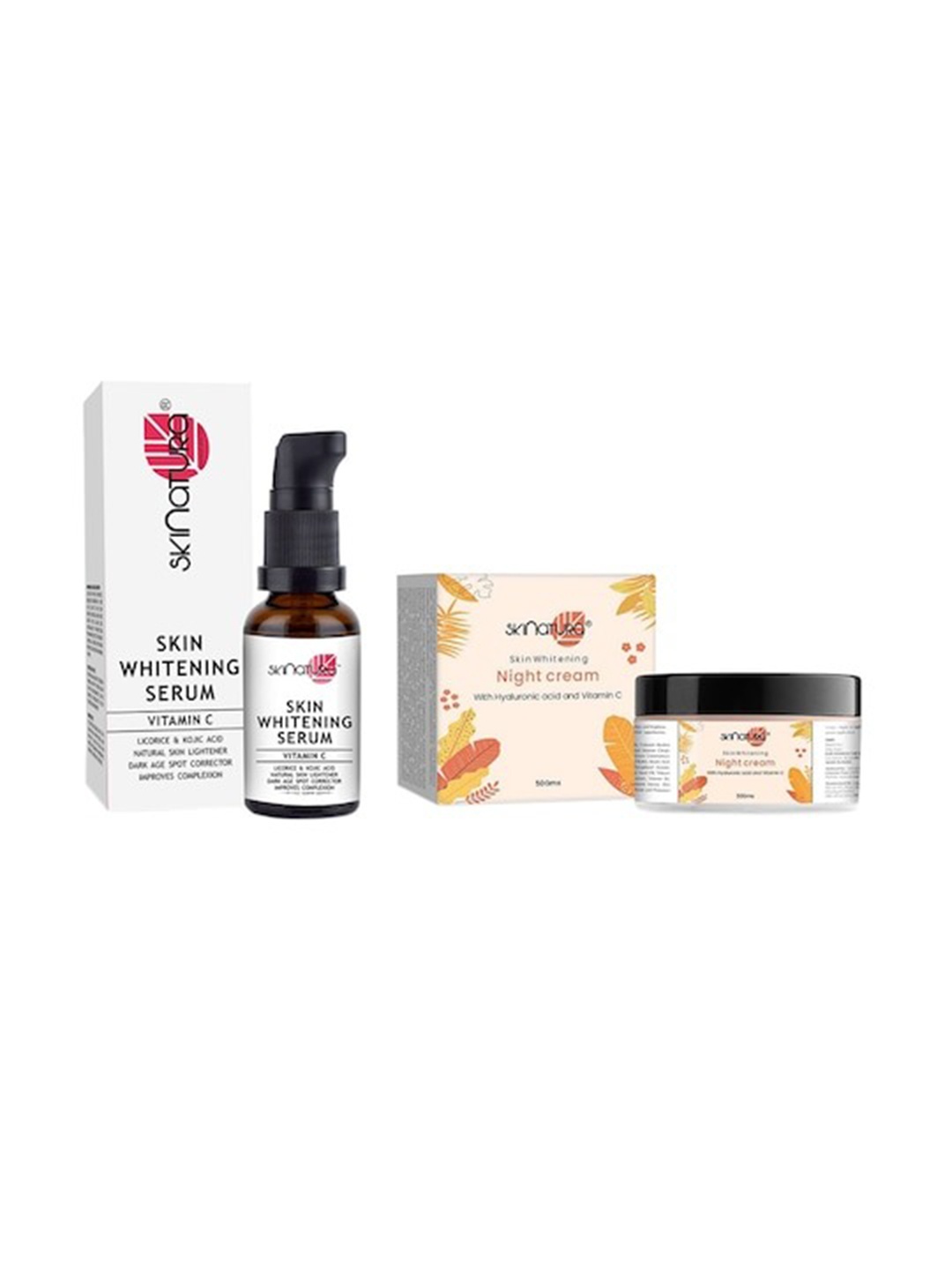 Skinatura Set of 2 Skin Whitening Serum + Night Cream With Hyaluronic Acid and Vitamin-C, White
Skinatura Set of 2 Skin Whitening Serum + Night Cream With Hyaluronic Acid and Vitamin-C, White