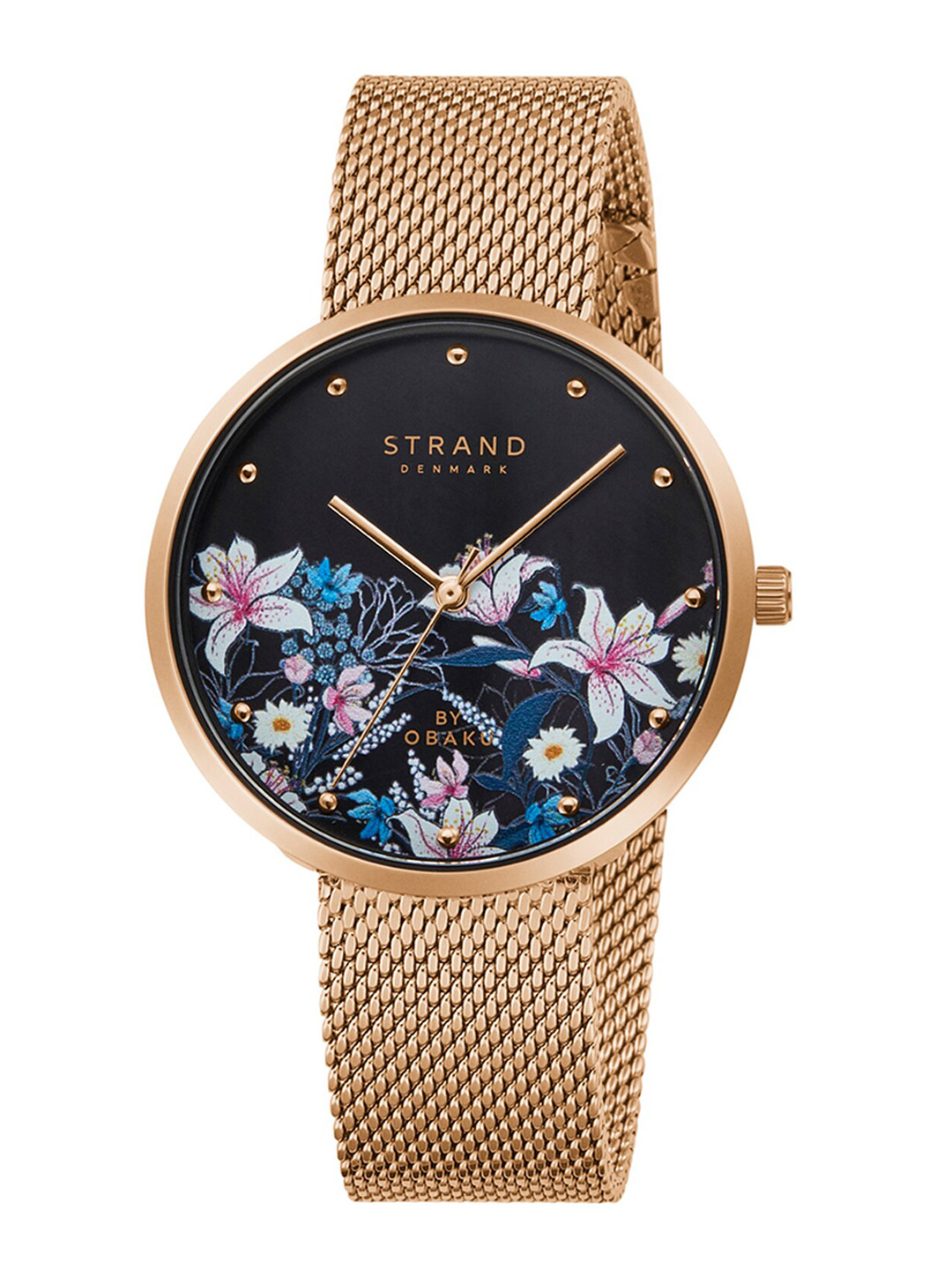 STRAND BY OBAKU Women Black Brass Printed & Rose Gold Straps Analogue Watch S700LXVBMV-DF
STRAND BY OBAKU Women Black Brass Printed & Rose Gold Straps Analogue Watch S700LXVBMV-DF