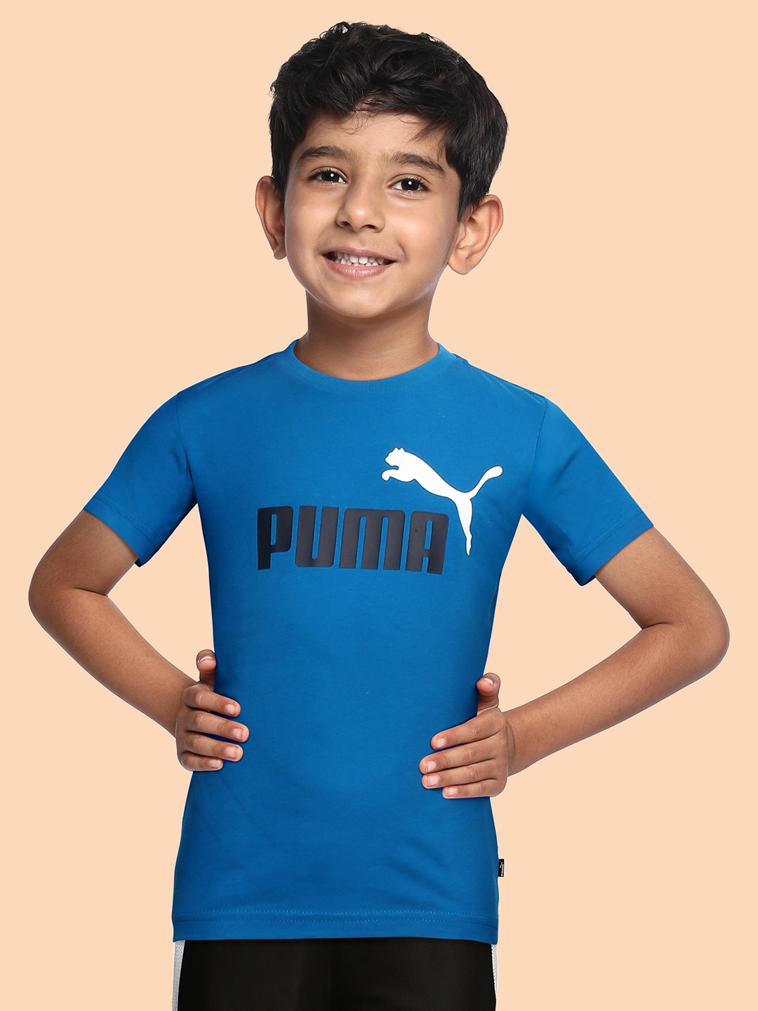 Puma Boys Blue Essentials+ Pure Cotton Brand Logo Printed Regular Fit Pure Cotton T-shirt
Puma Boys Blue Essentials+ Pure Cotton Brand Logo Printed Regular Fit Pure Cotton T-shirt