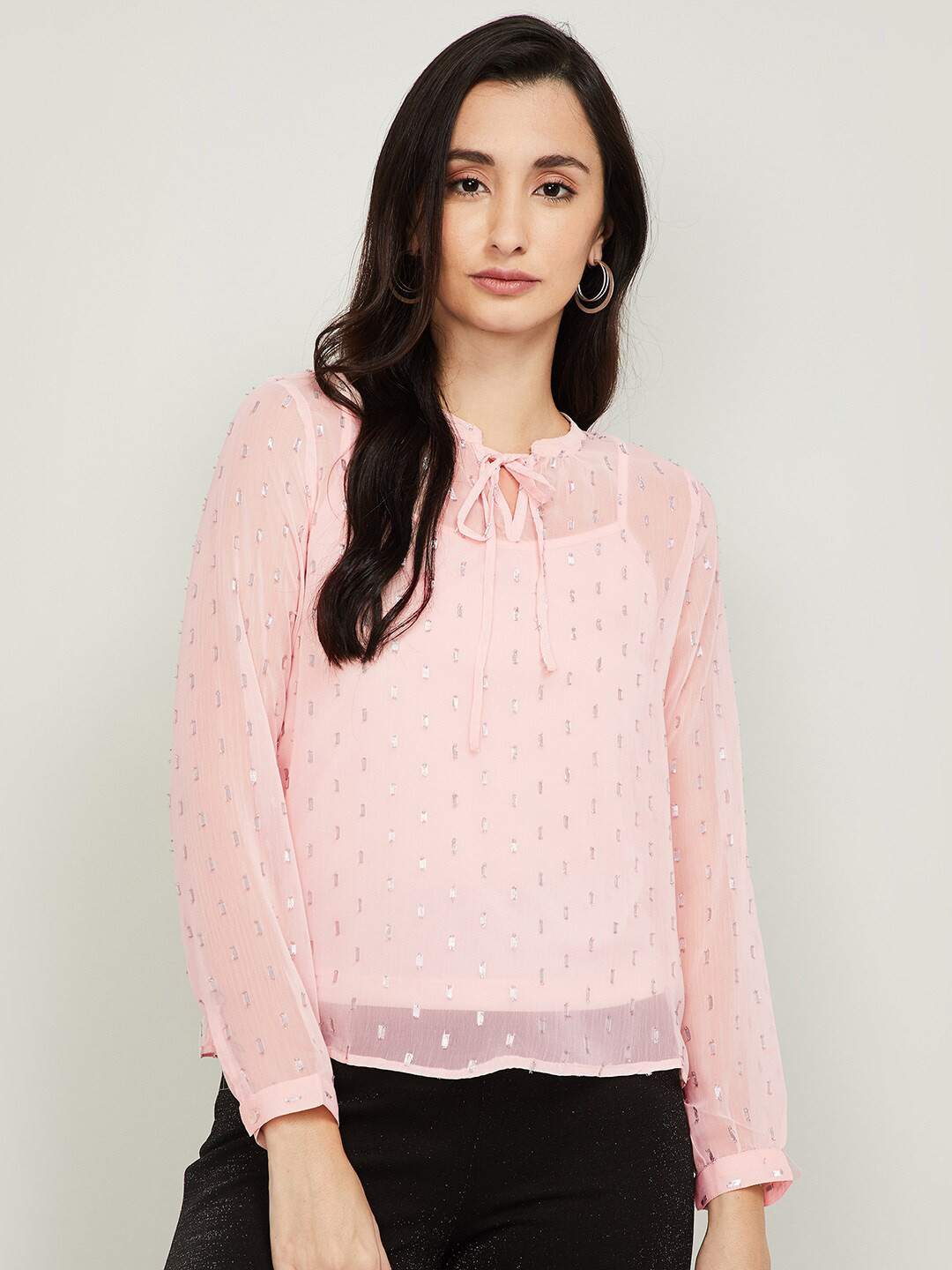 Bossini Women Pink Tie-Up Neck Regular Top
Bossini Women Pink Tie-Up Neck Regular Top
