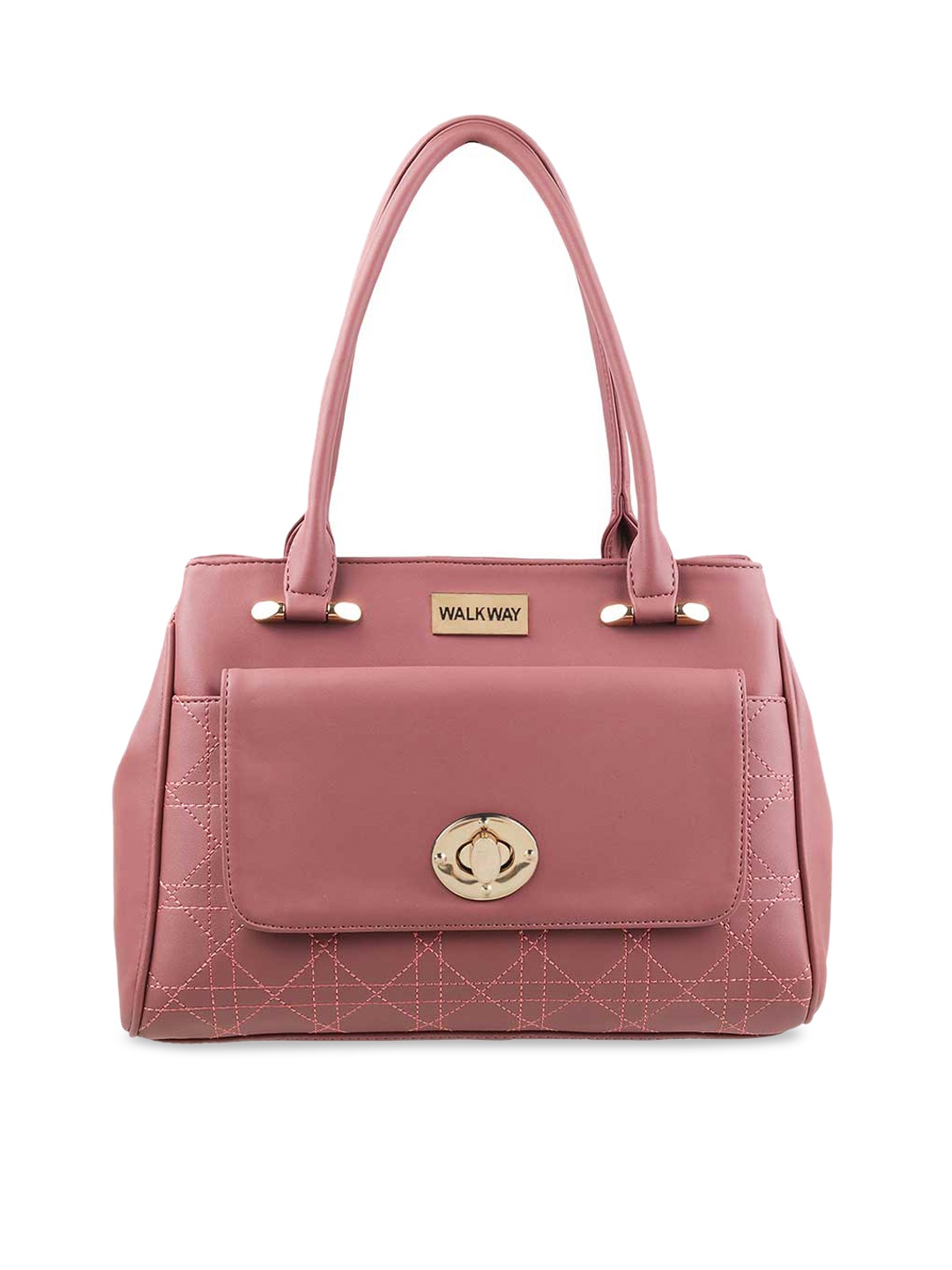 WALKWAY by Metro Pink Solid Structured Shoulder Bag