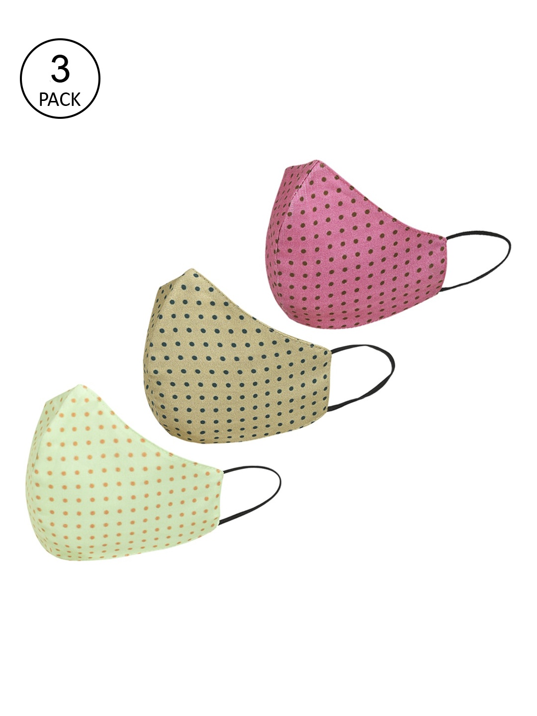 Tossido Women Pack Of 3 Digitally Printed 3-Ply Reusable Pure Cotton Cloth Masks, Pink
Tossido Women Pack Of 3 Digitally Printed 3-Ply Reusable Pure Cotton Cloth Masks, Pink