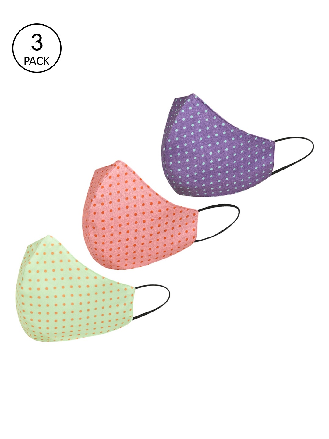 Tossido Women Pack Of 3 Digital Printed 3-Ply Pure Cotton Reusable Protective Outdoor Masks, Purple
Tossido Women Pack Of 3 Digital Printed 3-Ply Pure Cotton Reusable Protective Outdoor Masks, Purple