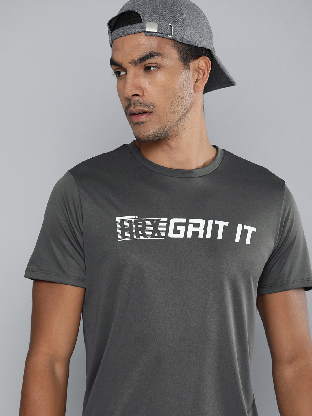 HRX By Hrithik Roshan Training Men Anthra Melange Rapid-Dry Typography Tshirts, Grey melange
HRX By Hrithik Roshan Training Men Anthra Melange Rapid-Dry Typography Tshirts, Grey melange