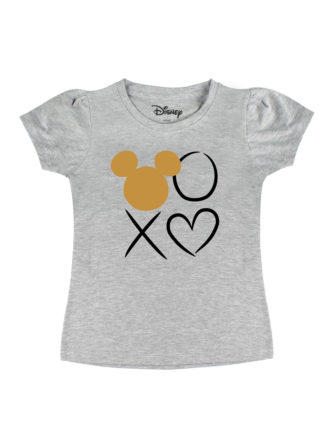 Disney by Wear Your Mind Girls Grey Black Printed Pure Cotton Puff Sleeves Pure Cotton T-shirt
Disney by Wear Your Mind Girls Grey Black Printed Pure Cotton Puff Sleeves Pure Cotton T-shirt