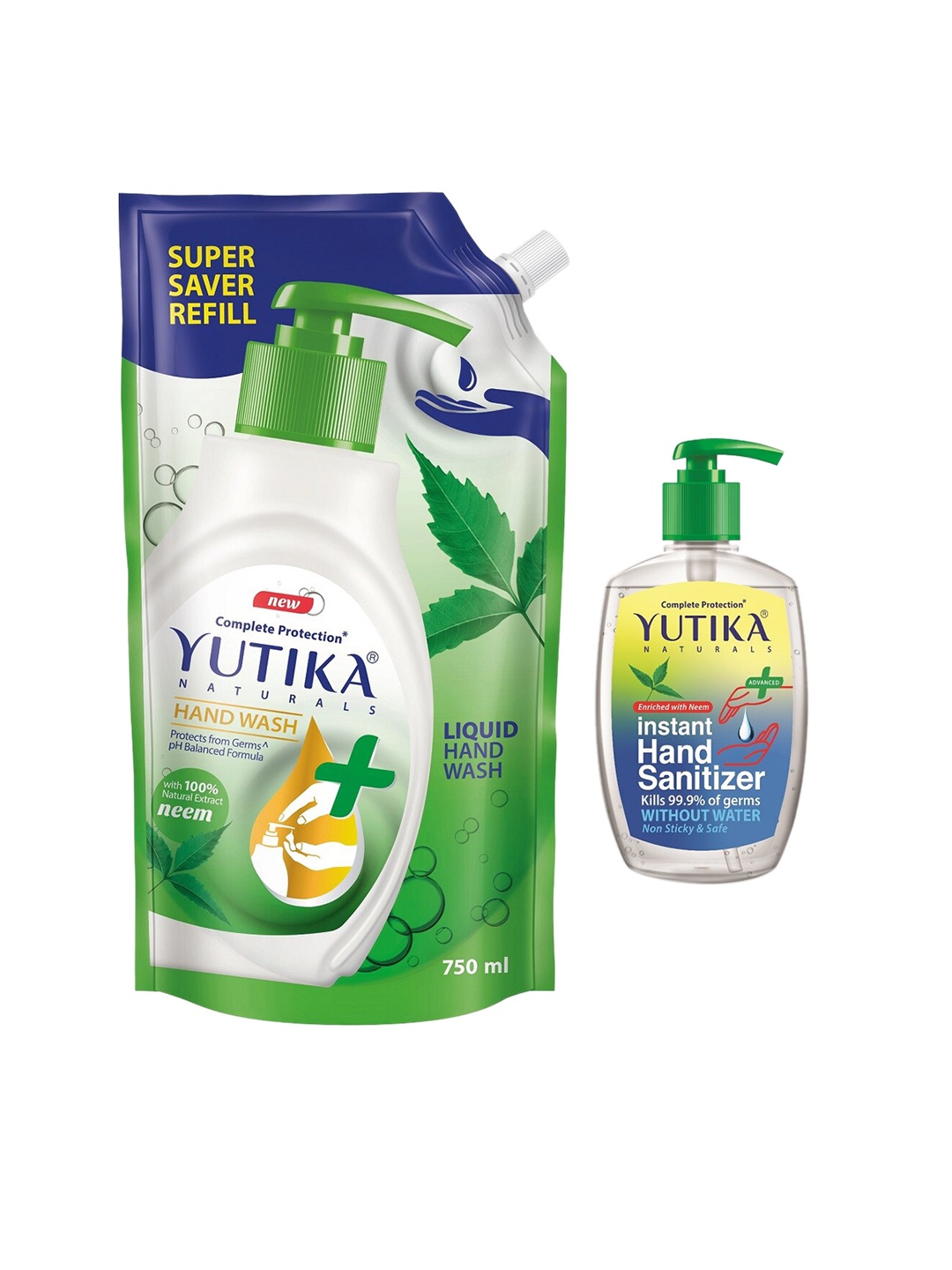 YUTIKA 750ML Neem Hand Wash Comes With Instant 200ML Hand Sanitizer Combo Pack, Green
YUTIKA 750ML Neem Hand Wash Comes With Instant 200ML Hand Sanitizer Combo Pack, Green
