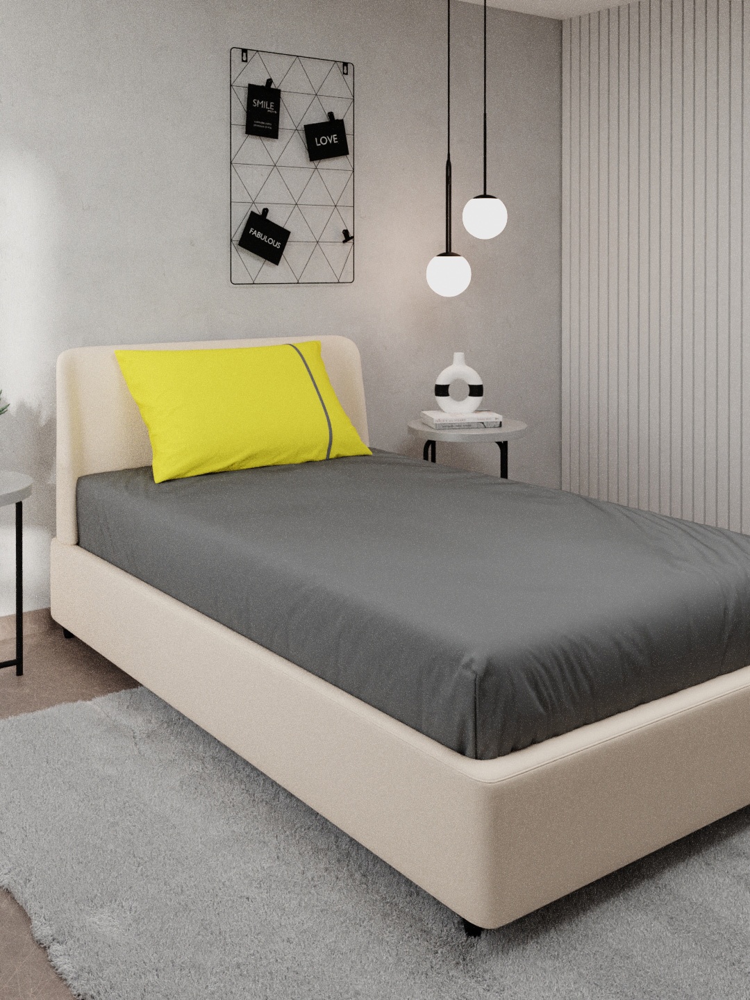 Stoa Paris Grey & Yellow Solid 144 TC Pure Cotton Single Bedsheet With 1 Pillow Covers
Stoa Paris Grey & Yellow Solid 144 TC Pure Cotton Single Bedsheet With 1 Pillow Covers