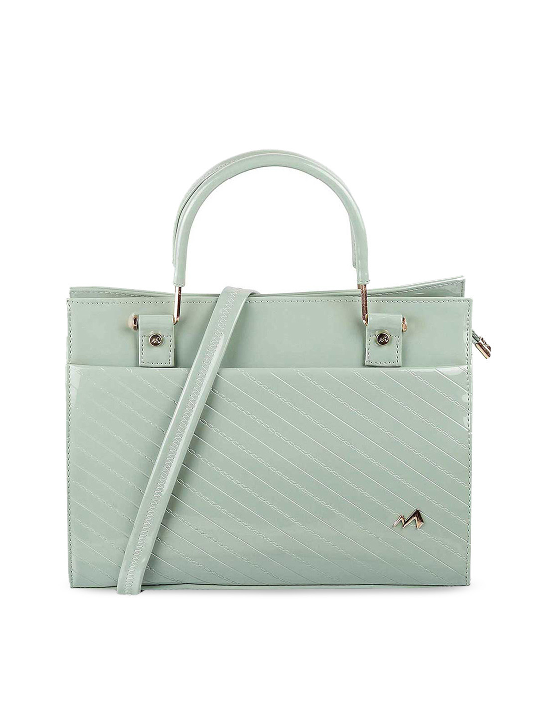 Metro Green Textured PU Structured Tote Bag
Metro Green Textured PU Structured Tote Bag