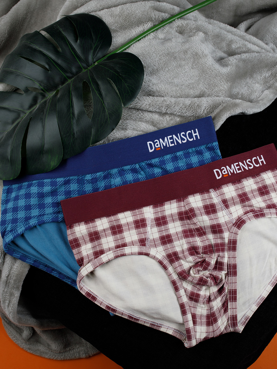 DAMENSCH Men Pack Of 2 Checked DEO-SOFT Basic Briefs DAM-CHK-PRIN-B-STW-SHT-2-MIX, Maroon
DAMENSCH Men Pack Of 2 Checked DEO-SOFT Basic Briefs DAM-CHK-PRIN-B-STW-SHT-2-MIX, Maroon
