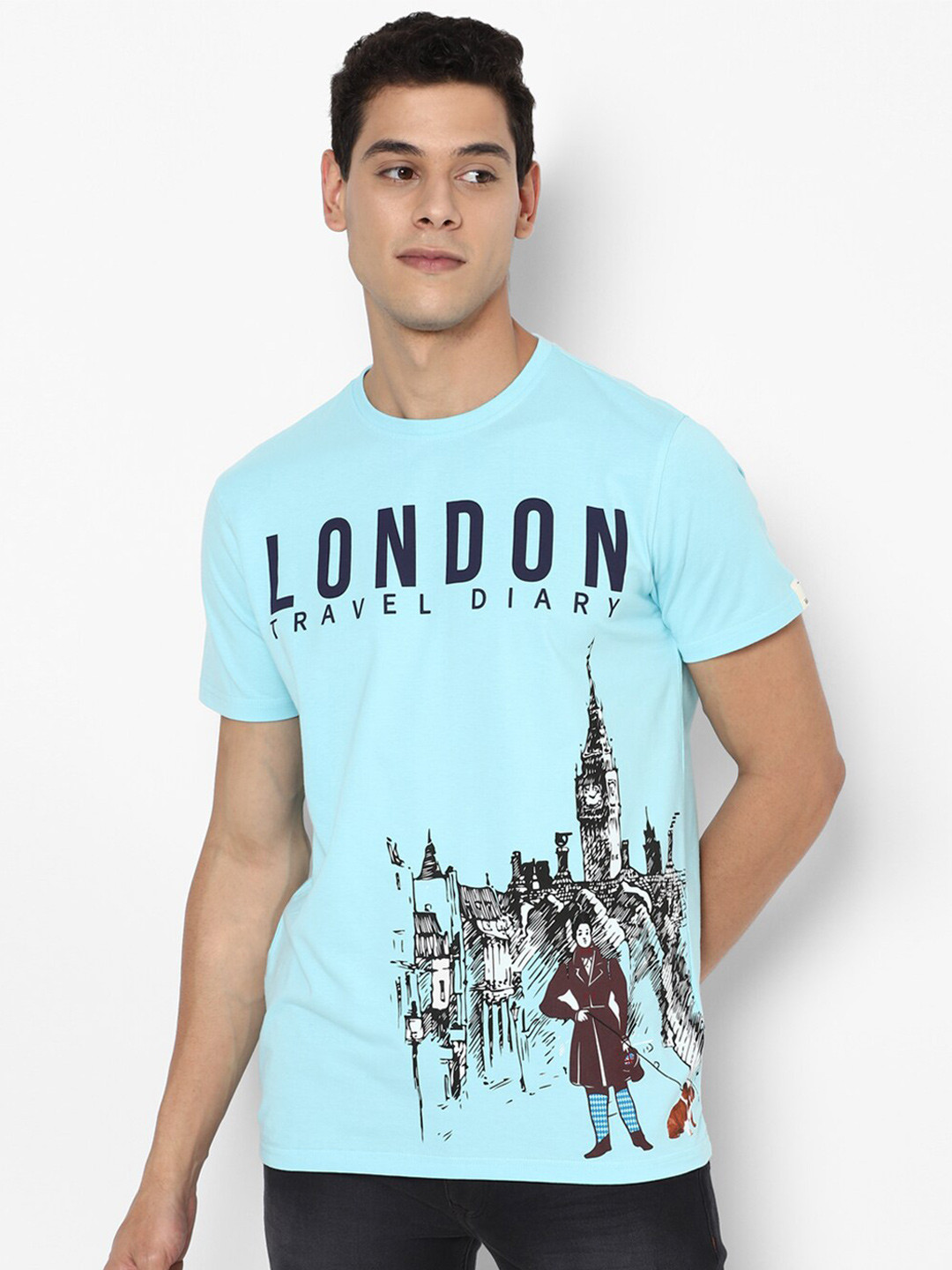 SIMON CARTER LONDON Men Blue Printed T-shirt 
SIMON CARTER LONDON Men Blue Printed T-shirt