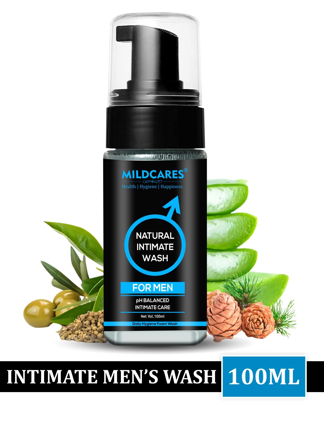GYNOCUP Mildcares Men pH Balanced Intimate Wash With Tea Tree & Aloe Vera - 100ml, Black
GYNOCUP Mildcares Men pH Balanced Intimate Wash With Tea Tree & Aloe Vera - 100ml, Black