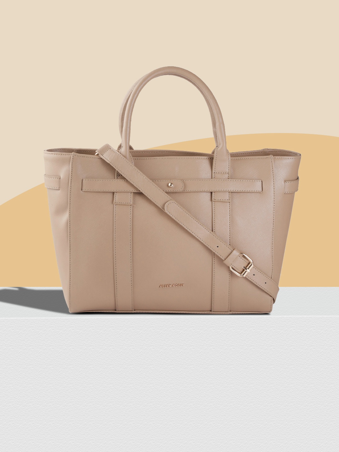 Allen Solly Beige Saffiano Textured Handheld Laptop Bag with Detachable Sling Strap
Allen Solly Beige Saffiano Textured Handheld Laptop Bag with Detachable Sling Strap