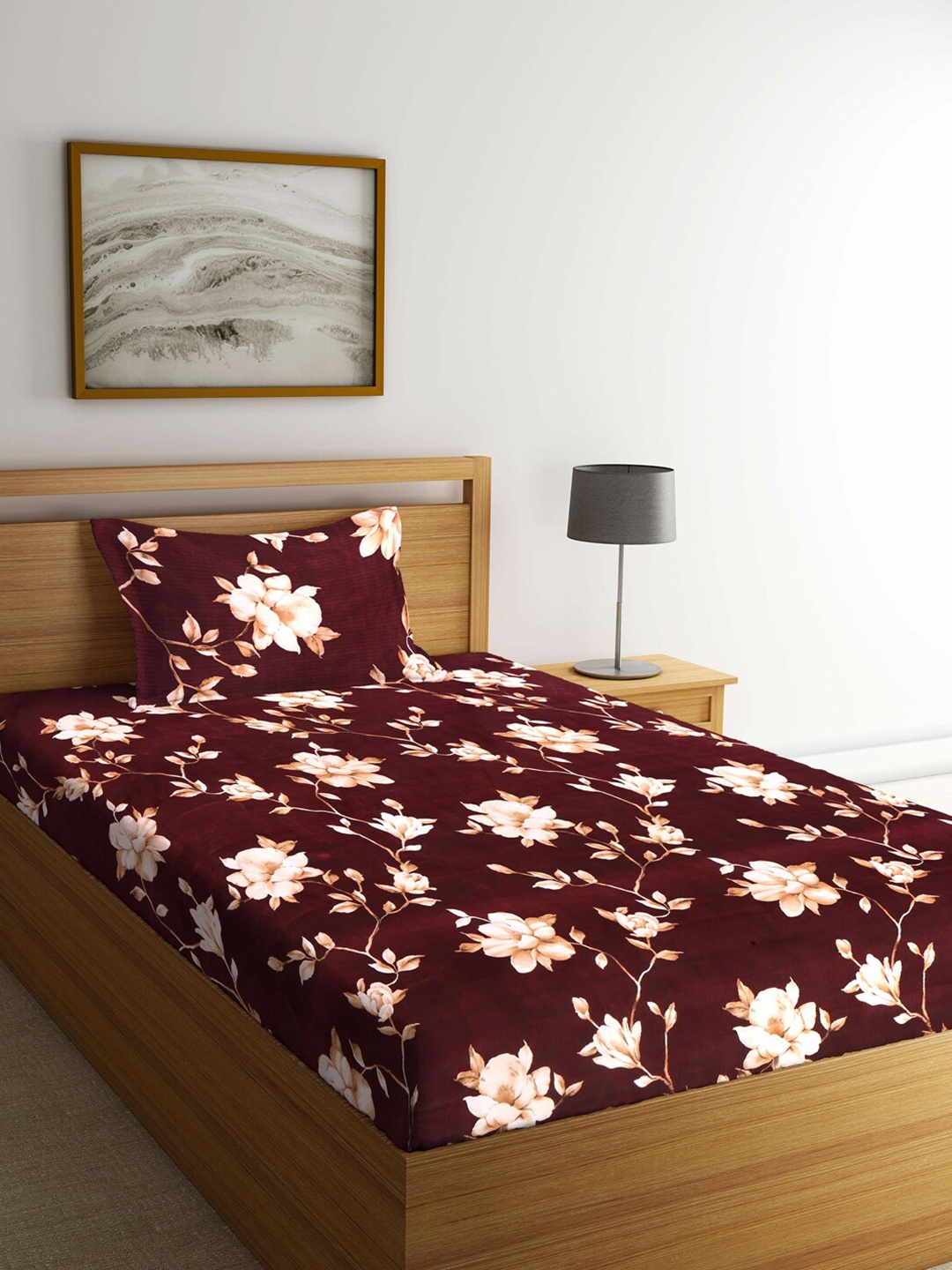 Arrabi Brown & Beige Floral 300 TC Single Bedsheet with 1 Pillow Covers
Arrabi Brown & Beige Floral 300 TC Single Bedsheet with 1 Pillow Covers