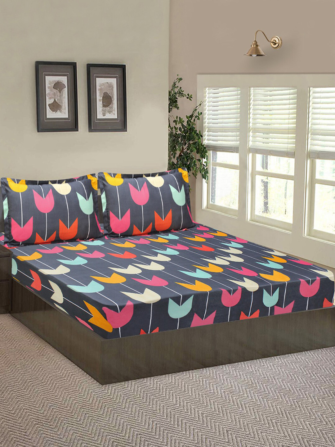Good Homes by Home Candy Grey & Pink Geometric 144 TC Queen Bedsheet with 2 Pillow Covers
Good Homes by Home Candy Grey & Pink Geometric 144 TC Queen Bedsheet with 2 Pillow Covers