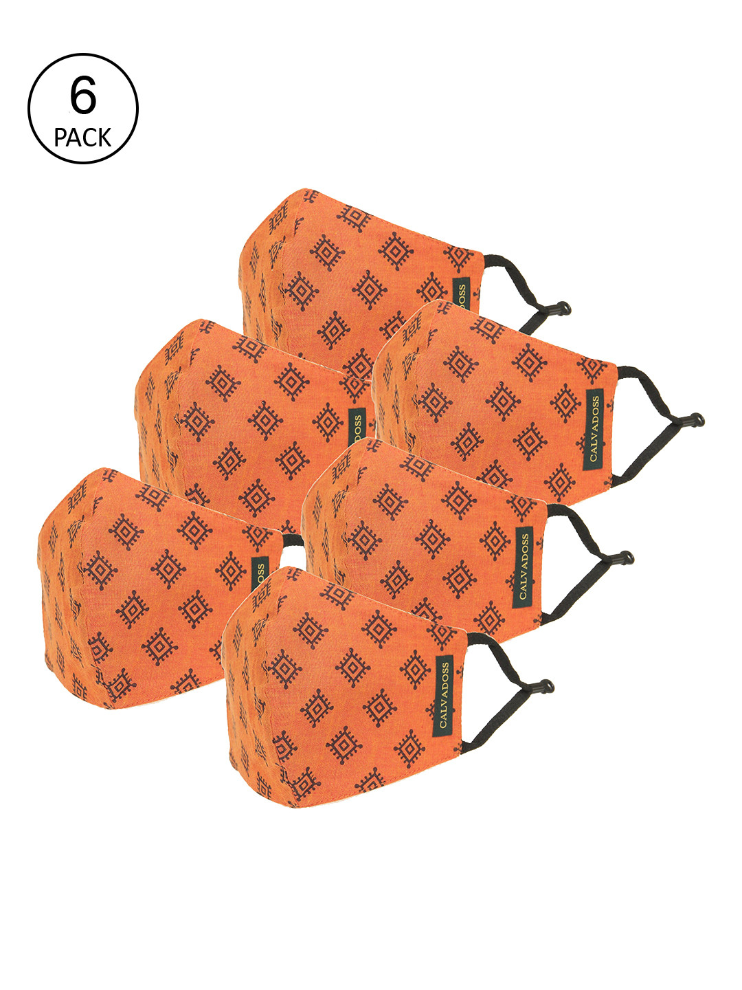 Calvadoss Men Pack Of 6 Orange & Black Printed 3-Ply Cotton Reusable Cloth Masks
Calvadoss Men Pack Of 6 Orange & Black Printed 3-Ply Cotton Reusable Cloth Masks