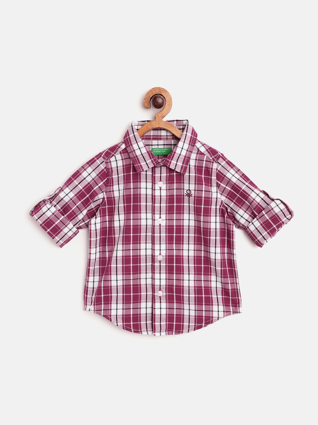 United Colors of Benetton Boys White & Burgundy Pure Cotton Tartan Checks Casual Shirt
United Colors of Benetton Boys White & Burgundy Pure Cotton Tartan Checks Casual Shirt