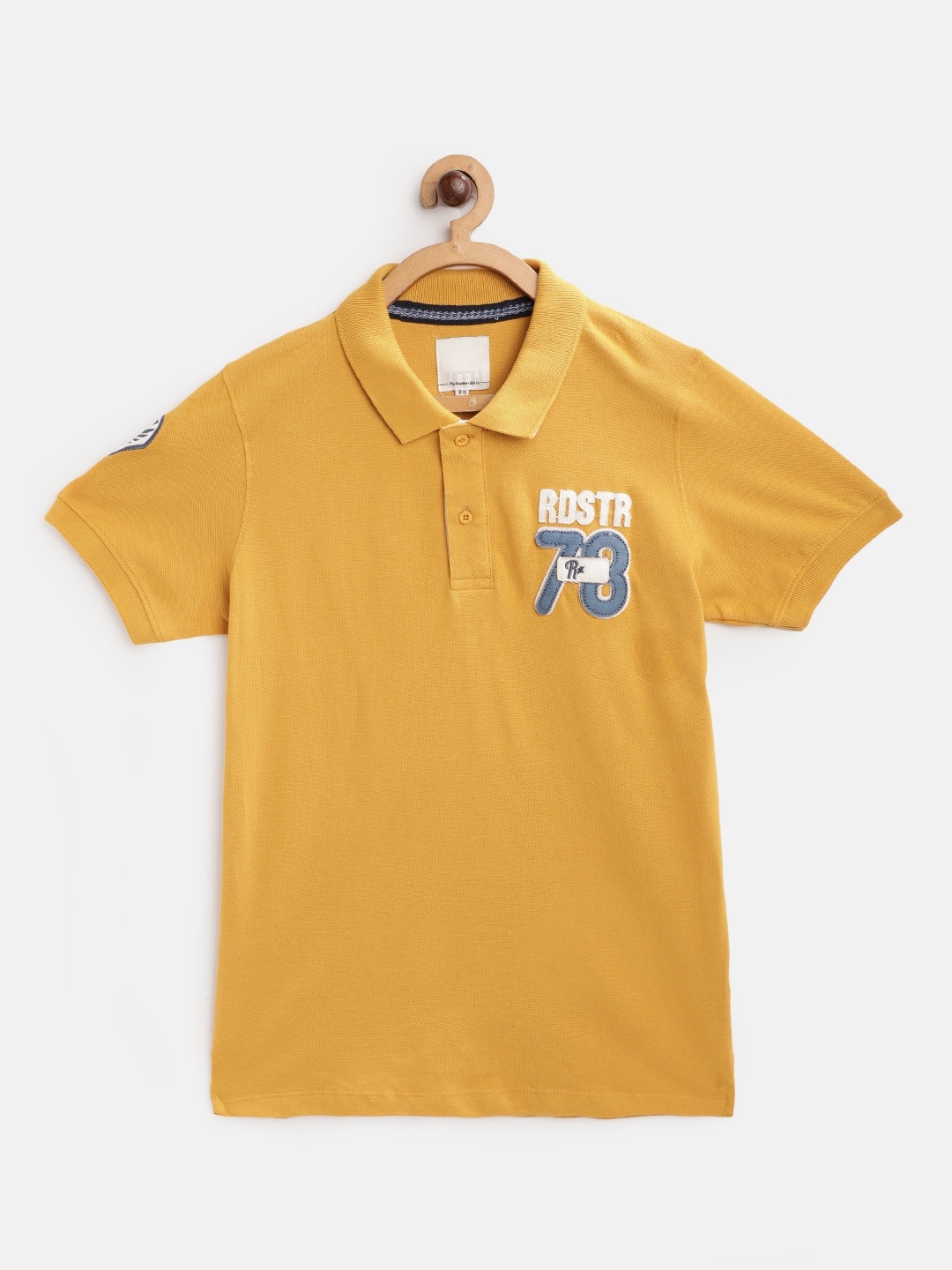UTH by Roadster Boys Mustard Yellow Typography Applique Polo Collar Applique T-shirt
UTH by Roadster Boys Mustard Yellow Typography Applique Polo Collar Applique T-shirt