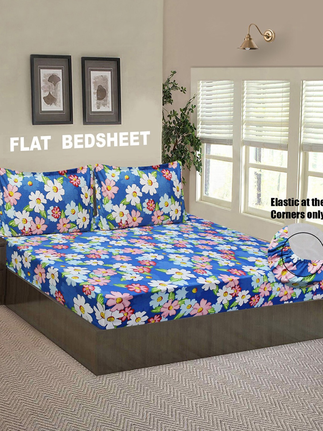 Good Homes by Home Candy Blue & White Floral 144 TC King Bedsheet with 2 Pillow Covers
Good Homes by Home Candy Blue & White Floral 144 TC King Bedsheet with 2 Pillow Covers