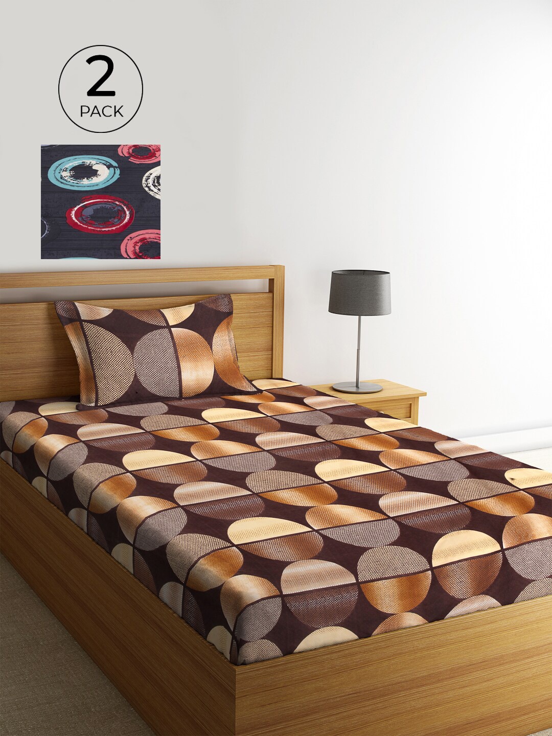 KLOTTHE Grey & Brown Set Of 2 Geometric 210 TC Single Bedsheet with 2 Pillow Covers
KLOTTHE Grey & Brown Set Of 2 Geometric 210 TC Single Bedsheet with 2 Pillow Covers