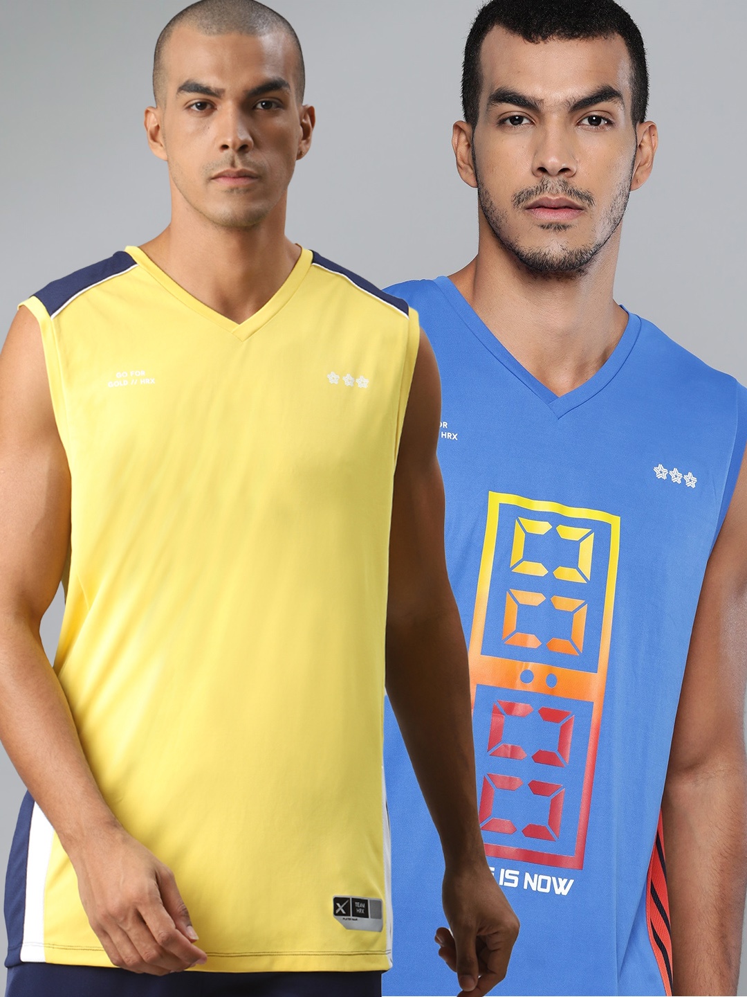 HRX by Hrithik Roshan Men Pack of 2 Printed Anti-Static Rapid-Dry Basketball T-shirts, Yellow
HRX by Hrithik Roshan Men Pack of 2 Printed Anti-Static Rapid-Dry Basketball T-shirts, Yellow
