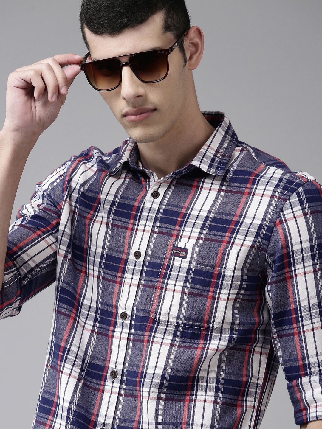 U S Polo Assn Denim Co Men Navy Blue & White Tartan Checked Opaque Cotton Casual Shirt
U S Polo Assn Denim Co Men Navy Blue & White Tartan Checked Opaque Cotton Casual Shirt