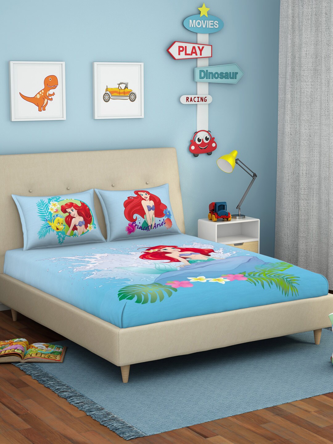 SPACES Kids Grey & Red Disney Mickey 180 TC Queen Bedsheet with 2 Pillow Covers, Blue
SPACES Kids Grey & Red Disney Mickey 180 TC Queen Bedsheet with 2 Pillow Covers, Blue
