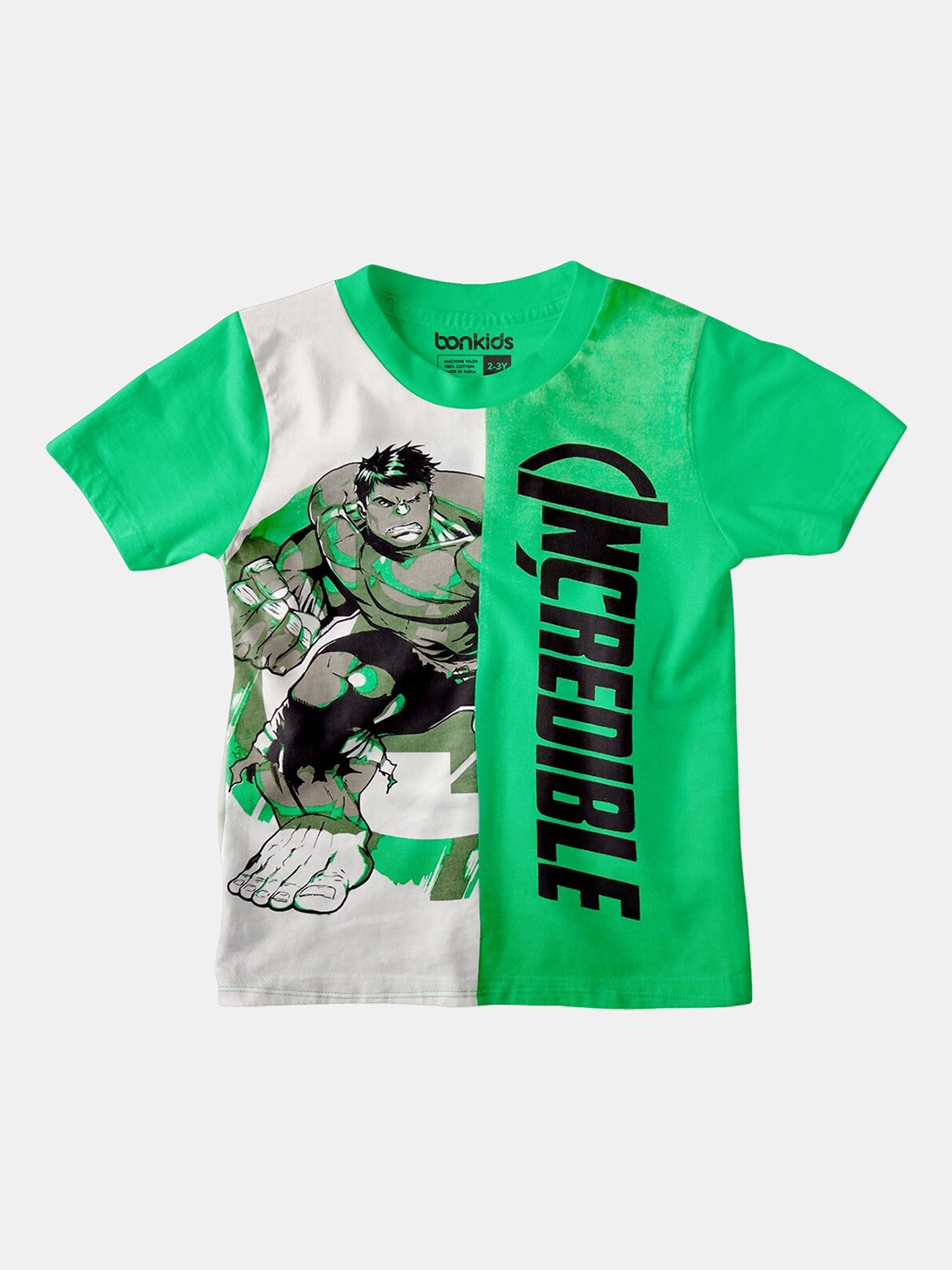 BONKIDS Boys Green Black The Hulk Incredible Graphic Printed Slim Fit Pure Cotton T-shirt
BONKIDS Boys Green Black The Hulk Incredible Graphic Printed Slim Fit Pure Cotton T-shirt