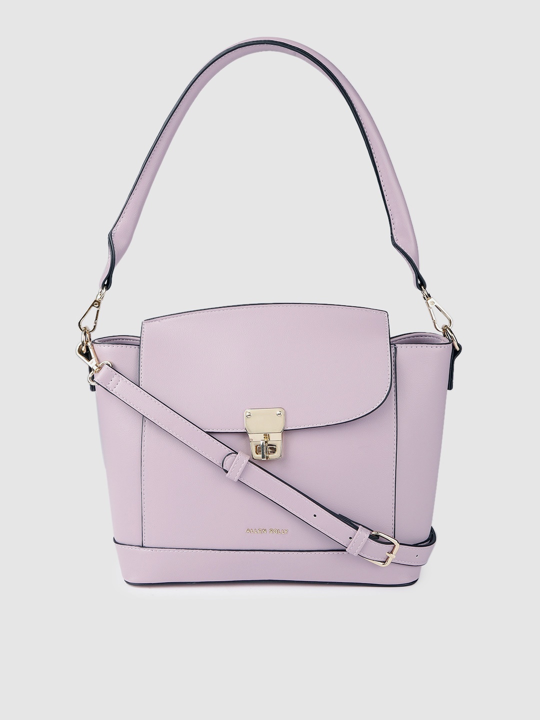 Allen Solly Lavender PU Structured Satchel