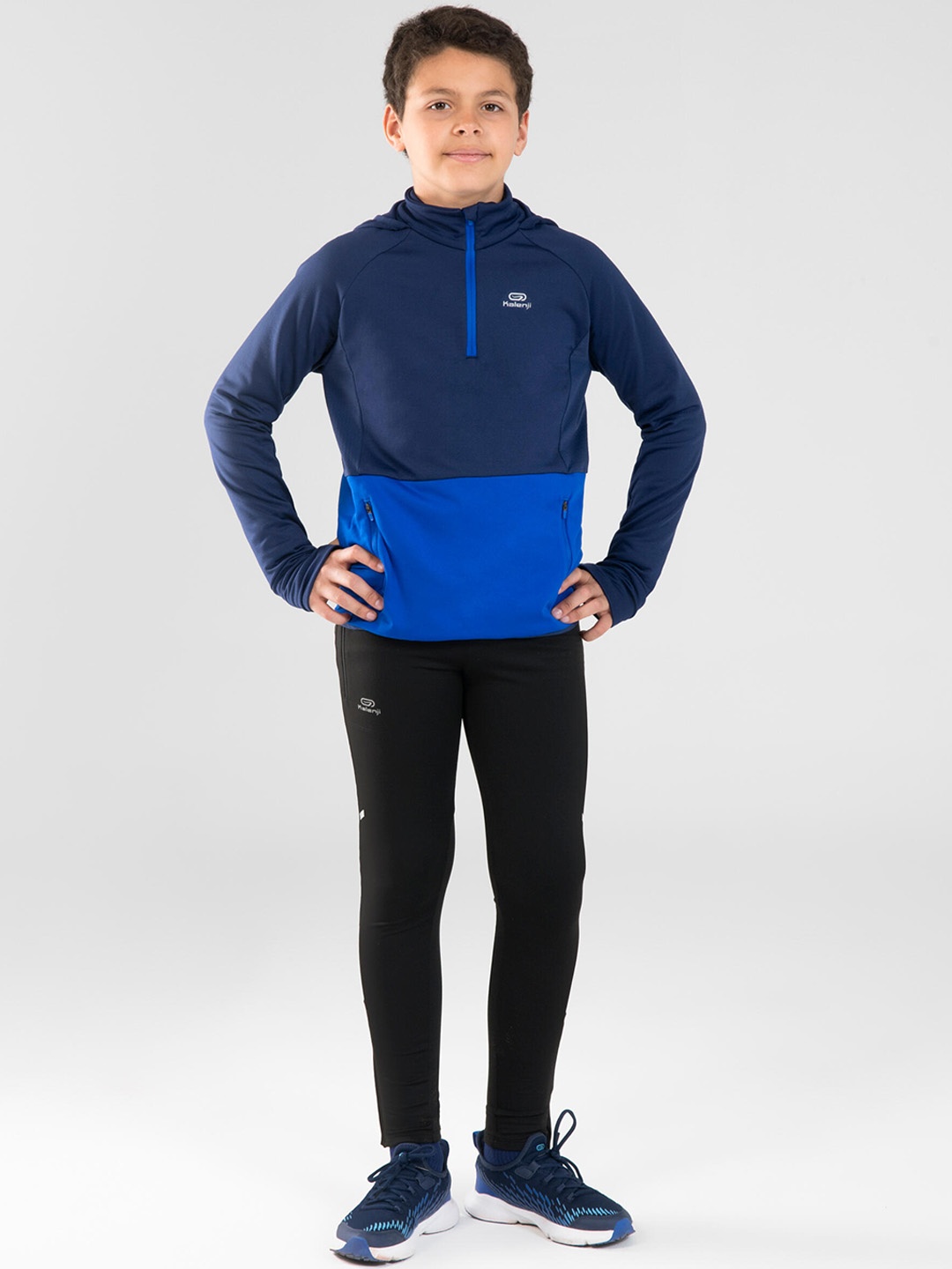 Kalenji By Decathlon Kids Blue Colourblocked Athletics Cold Weather Hooded Sweatshirt
Kalenji By Decathlon Kids Blue Colourblocked Athletics Cold Weather Hooded Sweatshirt