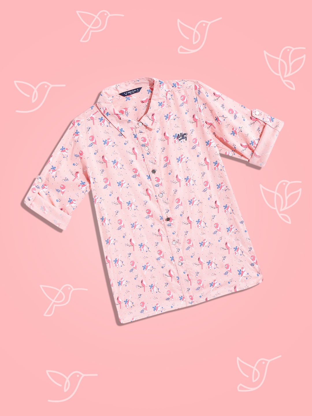 Allen Solly Junior Girls Peach-Coloured & Blue Ditsy Conversational Printed Casual Shirt
Allen Solly Junior Girls Peach-Coloured & Blue Ditsy Conversational Printed Casual Shirt