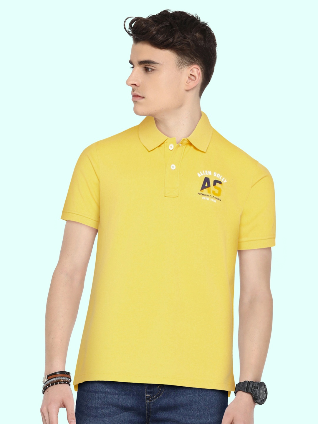 Allen Solly Junior Boys Yellow Solid Polo Collar T-shirt with Brand Logo Print Detail
Allen Solly Junior Boys Yellow Solid Polo Collar T-shirt with Brand Logo Print Detail