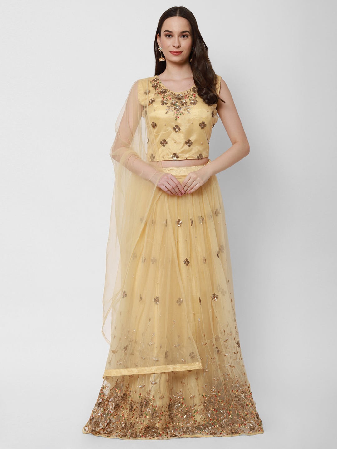 RedRound Beige & Red Embellished Sequinned Semi-Stitched Lehenga & Unstitched Blouse With Dupatta
RedRound Beige & Red Embellished Sequinned Semi-Stitched Lehenga & Unstitched Blouse With Dupatta