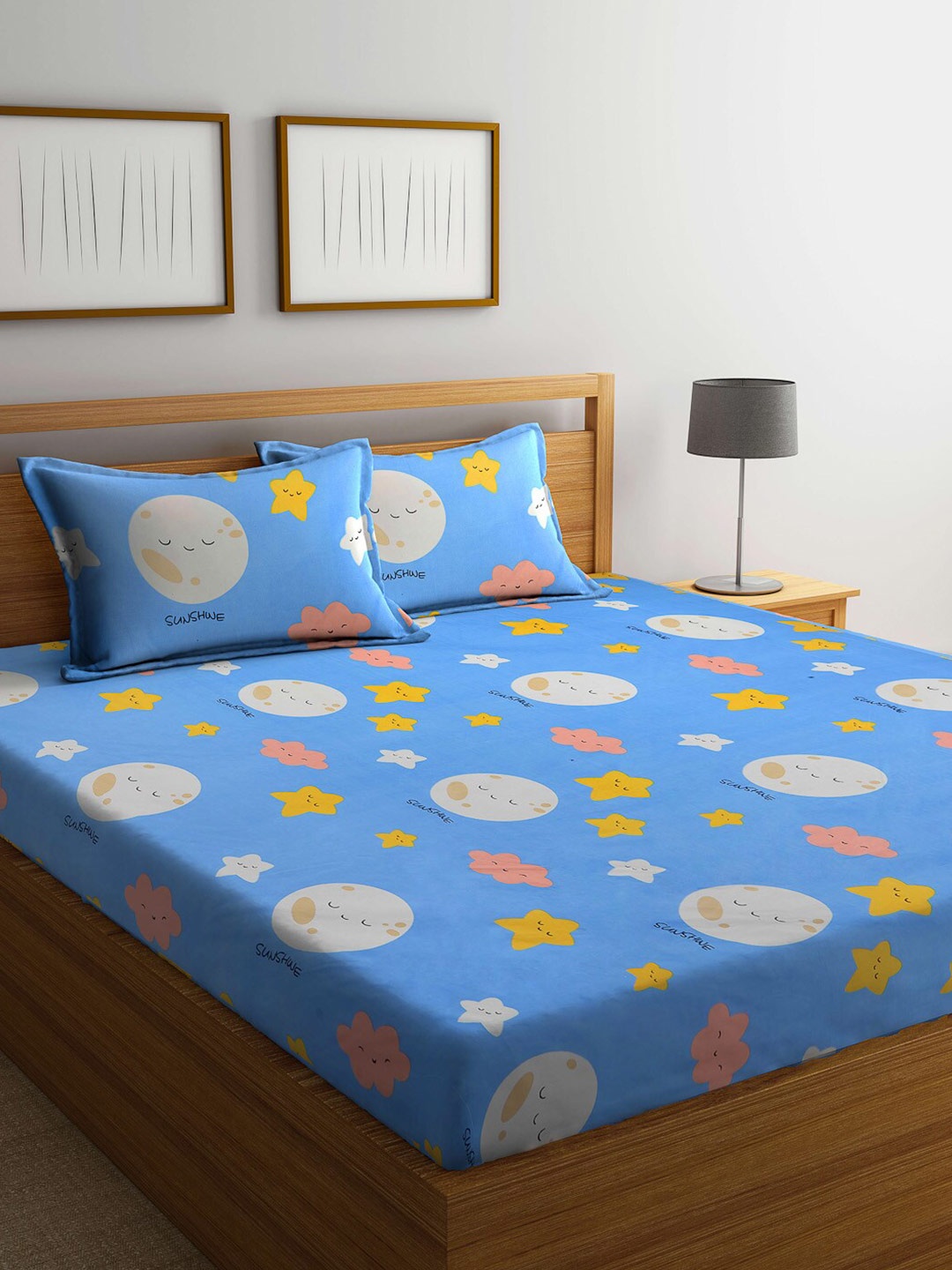 KLOTTHE Blue Cartoon Character Printed 210 TC Double King Bedsheet With 2 Pillow Covers
KLOTTHE Blue Cartoon Character Printed 210 TC Double King Bedsheet With 2 Pillow Covers