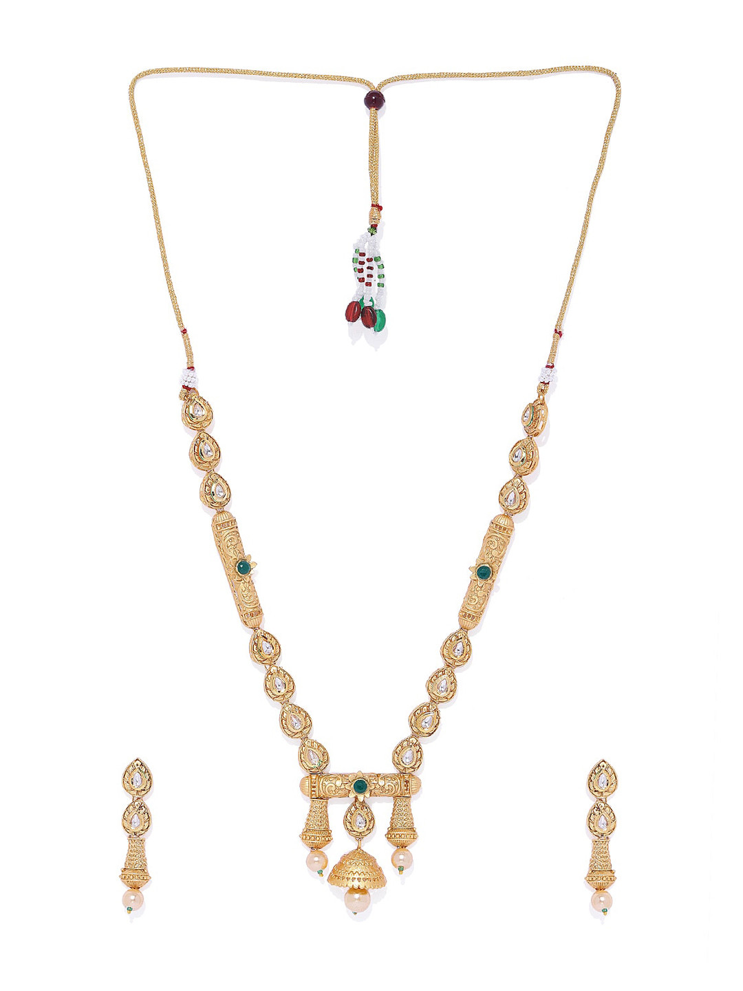 AccessHer Women Brass-Plated Gold-Toned & Silver-Toned Stone-Studded Beaded Jewellery Set 
AccessHer Women Brass-Plated Gold-Toned & Silver-Toned Stone-Studded Beaded Jewellery Set