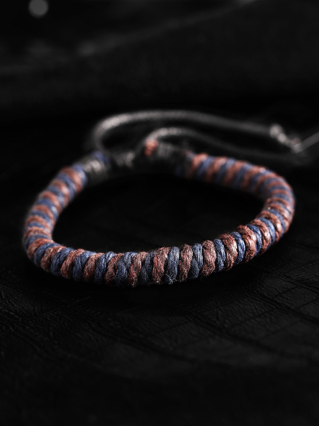 Roadster Men Multicoloured Leather Handcrafted Multistrand Bracelet, Multi