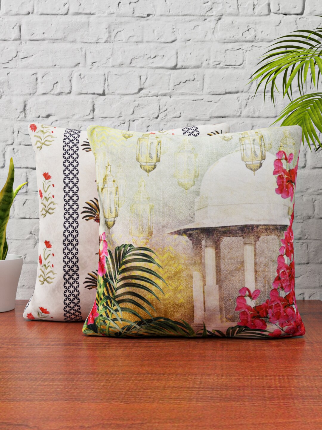 HAPPY HUES White & Green Set of 2 Lamp & Persian Reversible Velvet Square Cushion Covers
HAPPY HUES White & Green Set of 2 Lamp & Persian Reversible Velvet Square Cushion Covers