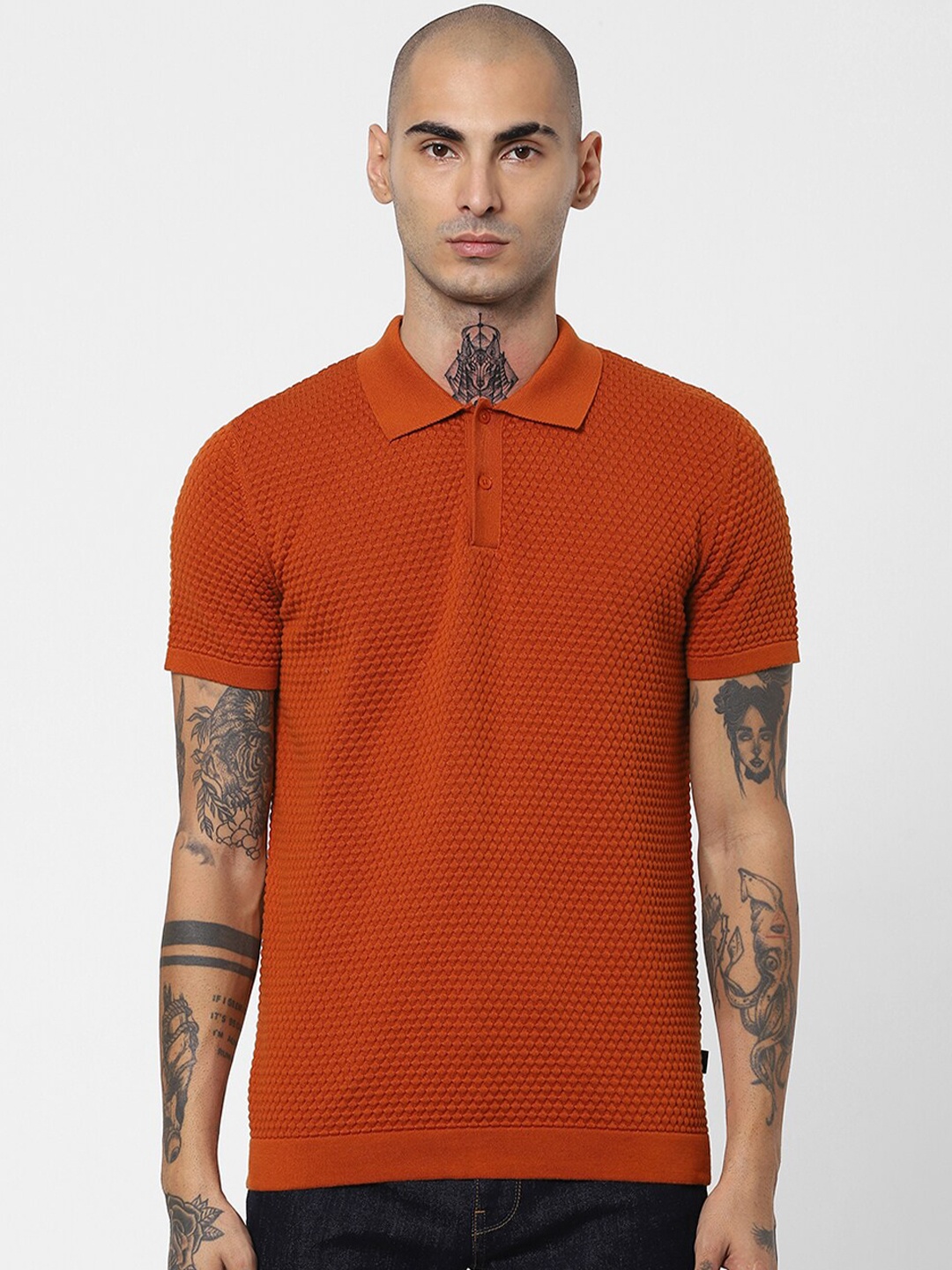 Jack & Jones Men Red Slim Fit T-shirt