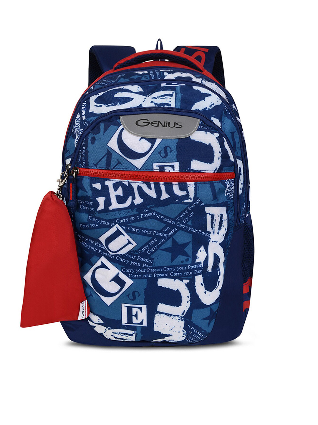 Genius Unisex Kids Blue & White Bulletin Graphic Printed 34 L Backpack With Pencil Pouch
Genius Unisex Kids Blue & White Bulletin Graphic Printed 34 L Backpack With Pencil Pouch